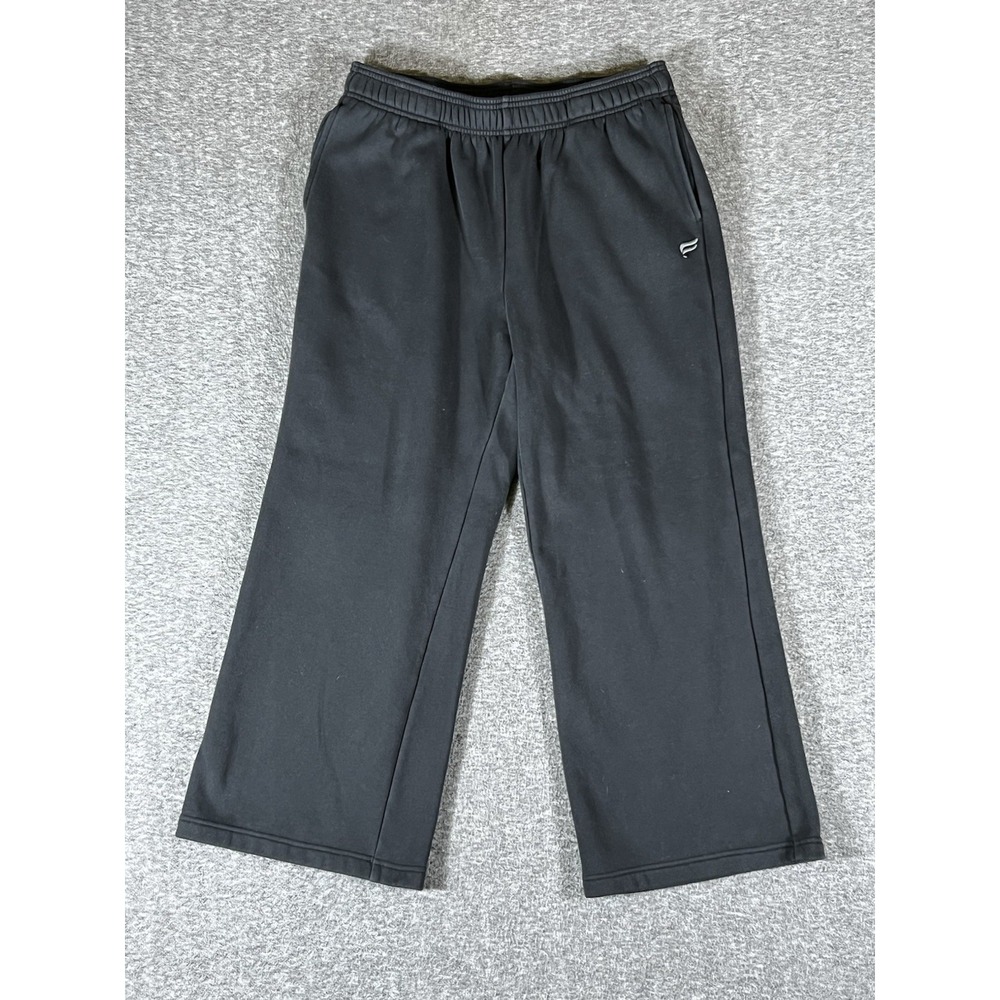 Fabletics Sweat Pants Wide Leg Black Mens Size XL‎
